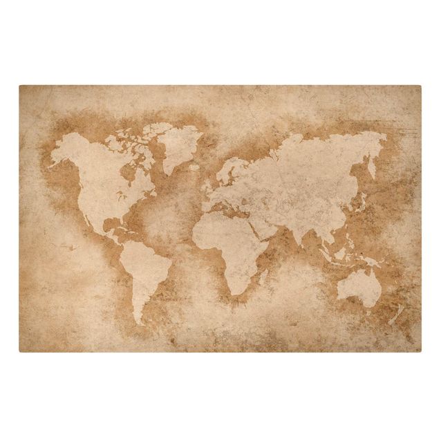 Leinwandbild - Antike Weltkarte - Quer 3:2