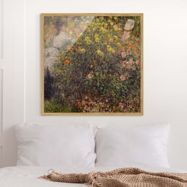 Moderne Bilder mit Rahmen Claude Monet - Blumengarten
