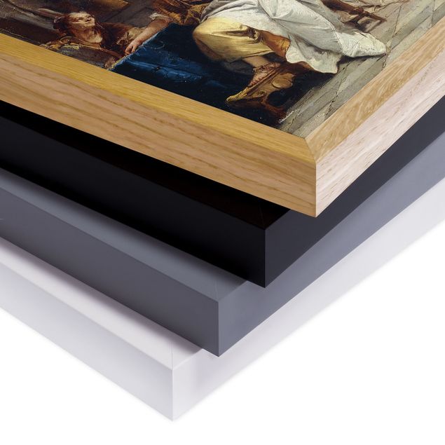 Bild mit Rahmen - Giovanni Battista Tiepolo - Alexander der Große - Querformat 3:4
