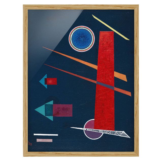 abstrakte Bilder mit Rahmen Wassily Kandinsky - Mächtiges Rot