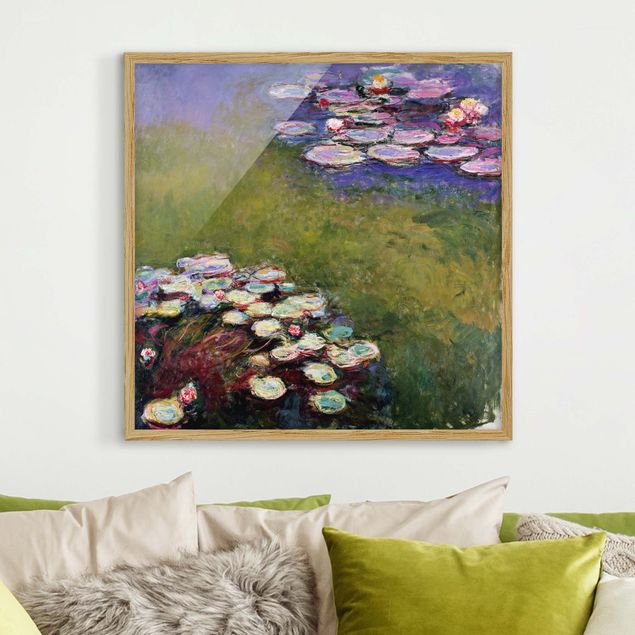 Kunstdrucke mit Rahmen Claude Monet - Seerosen