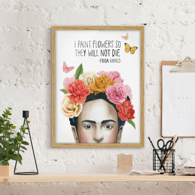 Moderne Bilder mit Rahmen Fridas Gedanken - Blumen