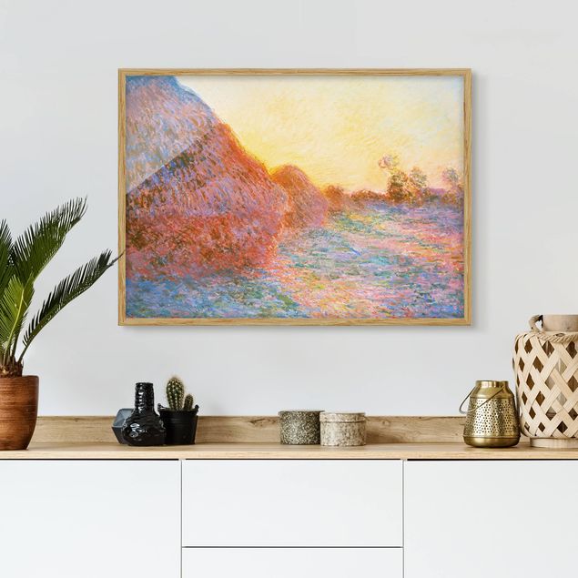 Moderne Bilder mit Rahmen Claude Monet - Strohschober