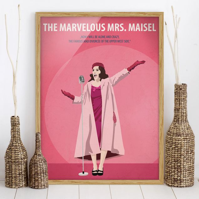 Moderne Bilder mit Rahmen Filmposter The Marvelous Mrs Maisel