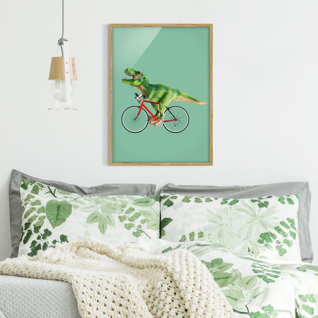 Jonas Loose Bilder Dinosaurier mit Fahrrad