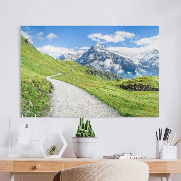 Natur Leinwand Grindelwald Panorama