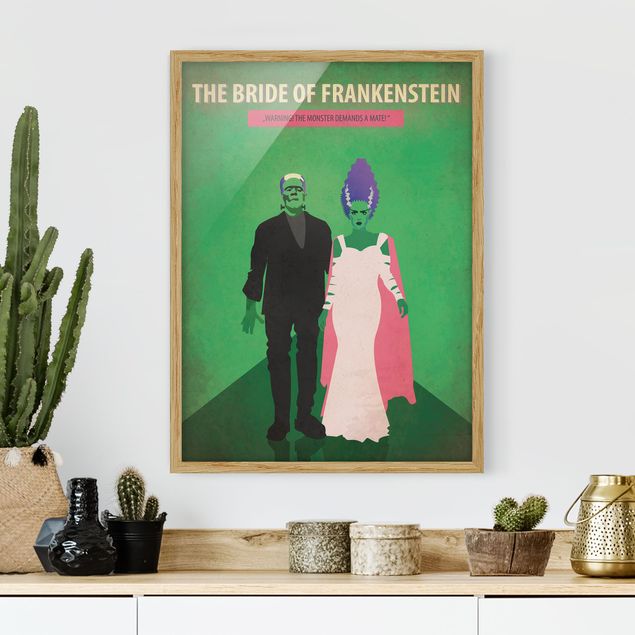 Moderne Bilder mit Rahmen Filmposter The Bride of Frankenstein