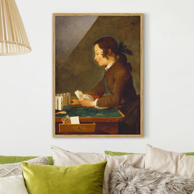 Kunstdrucke mit Rahmen Jean-Baptiste Siméon Chardin - Junges Mädchen