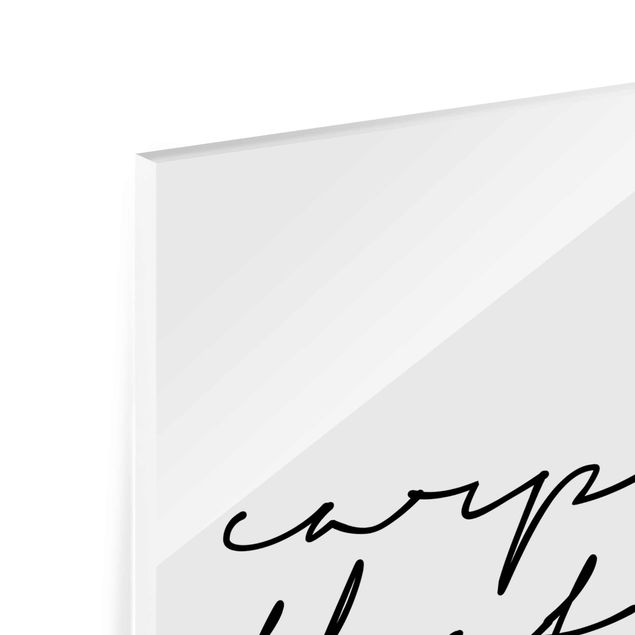 Glasbild - Carpe Diem Kalligrafie - Hochformat 3:2