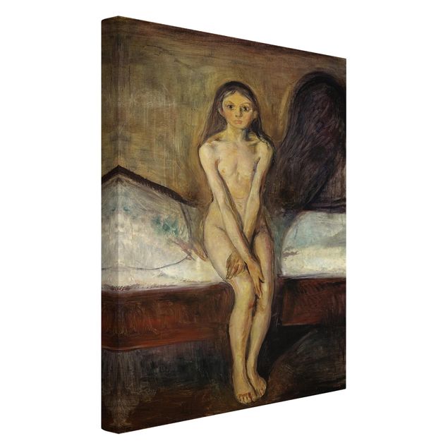Leinwandbild - Edvard Munch - Pubertät - Hochformat 3:2
