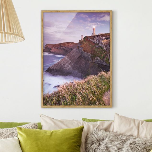 Moderne Bilder mit Rahmen Steilküste und Leuchtturm
