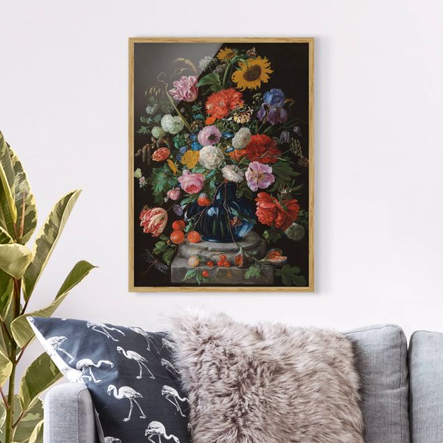 Moderne Bilder mit Rahmen Jan Davidsz de Heem - Glasvase mit Blumen