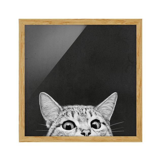 Laura Graves Art Illustration Katze Schwarz Weiß Zeichnung