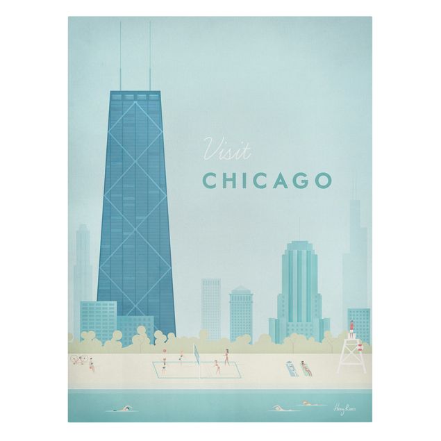 schöne Leinwandbilder Reiseposter - Chicago