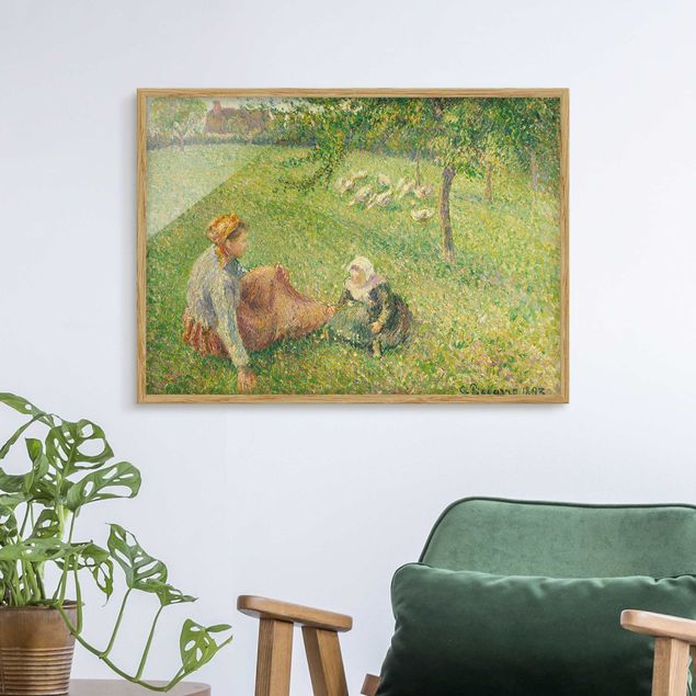 Kunstdrucke mit Rahmen Camille Pissarro - Gänsehirtin