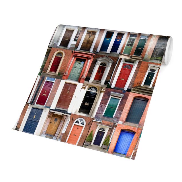 Fototapete selbstklebend 100 Türen