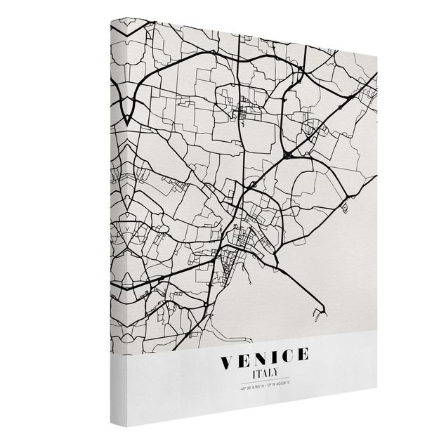 Leinwandbilder kaufen Stadtplan Venice - Klassik
