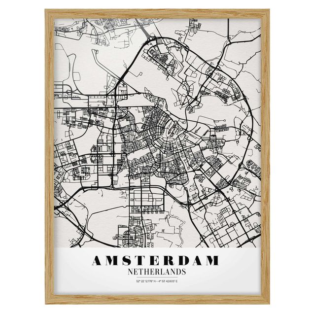 Bilder Stadtplan Amsterdam - Klassik