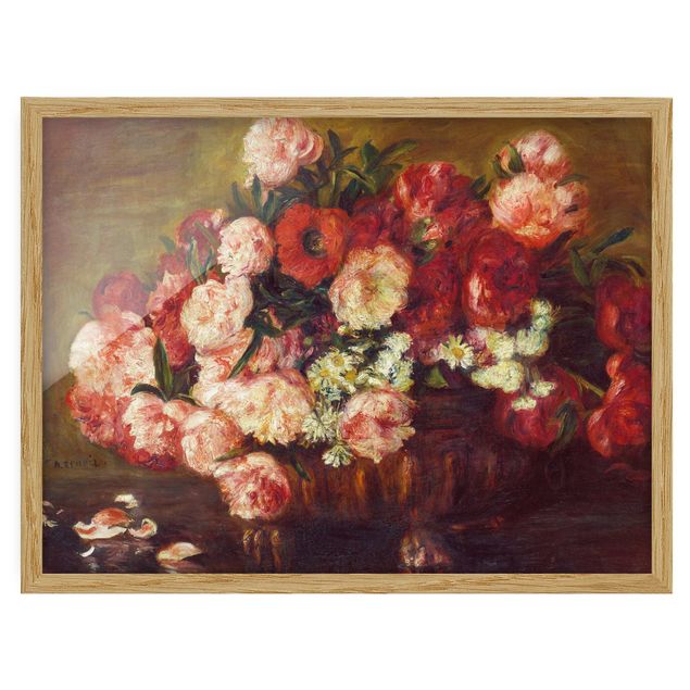 Blumen Bilder mit Rahmen Auguste Renoir - Stillleben mit Pfingstrosen