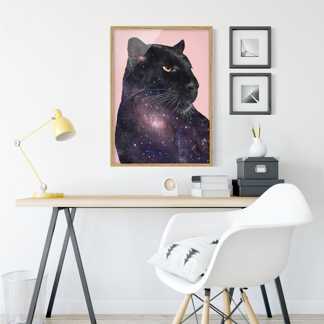 Jonas Loose Poster Panther mit Galaxie