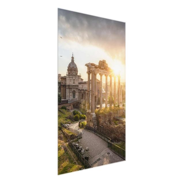 Glas Wandbilder Forum Romanum bei Sonnenaufgang