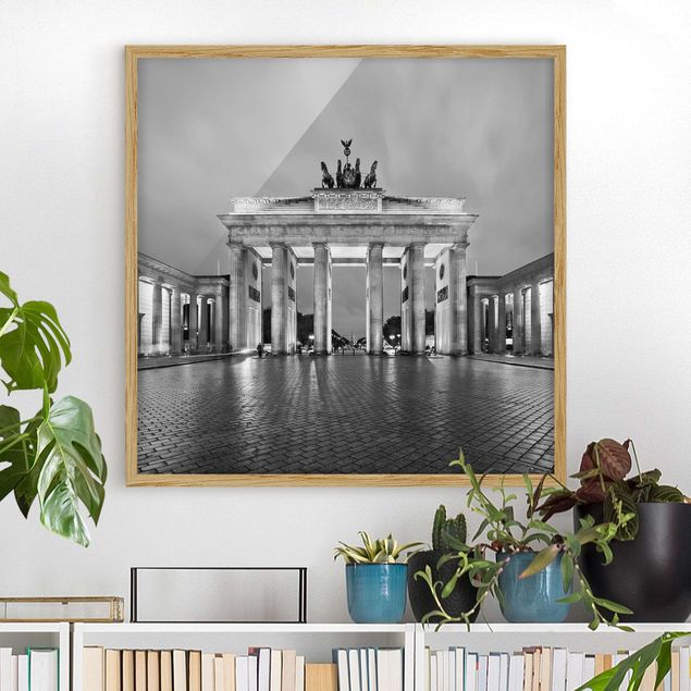 Moderne Bilder mit Rahmen Erleuchtetes Brandenburger Tor II