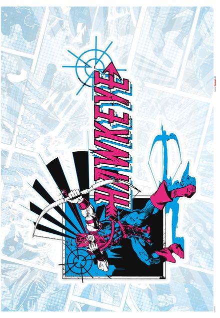 Wandsticker Hawkeye Comic Classic