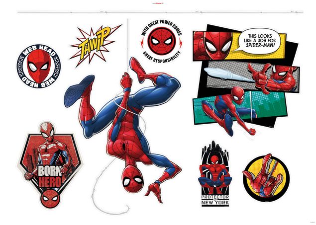 Wandsticker Spider-Man Web Head