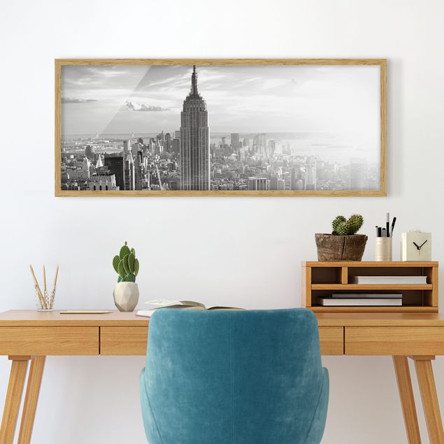 Skylines Bilder mit Rahmen Manhattan Skyline