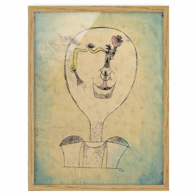 Abstrakte Bilder mit Rahmen Paul Klee - Die Knospe