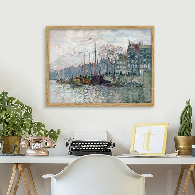 Moderne Bilder mit Rahmen Claude Monet - Kromme Waal Amsterdam