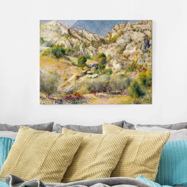 Glasbild - Auguste Renoir - Felsen bei Estaque - Querformat 3:4