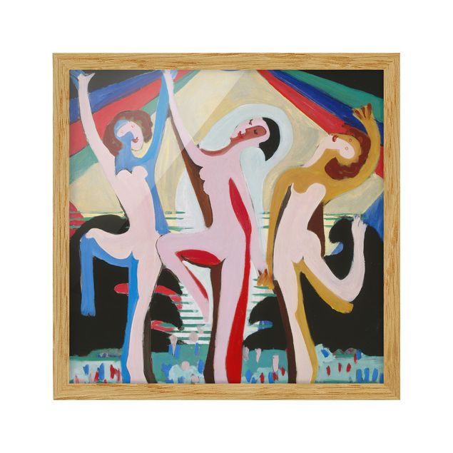 Abstrakte Bilder mit Rahmen Ernst Ludwig Kirchner - Farbentanz