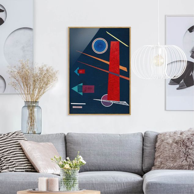 Moderne Bilder mit Rahmen Wassily Kandinsky - Mächtiges Rot