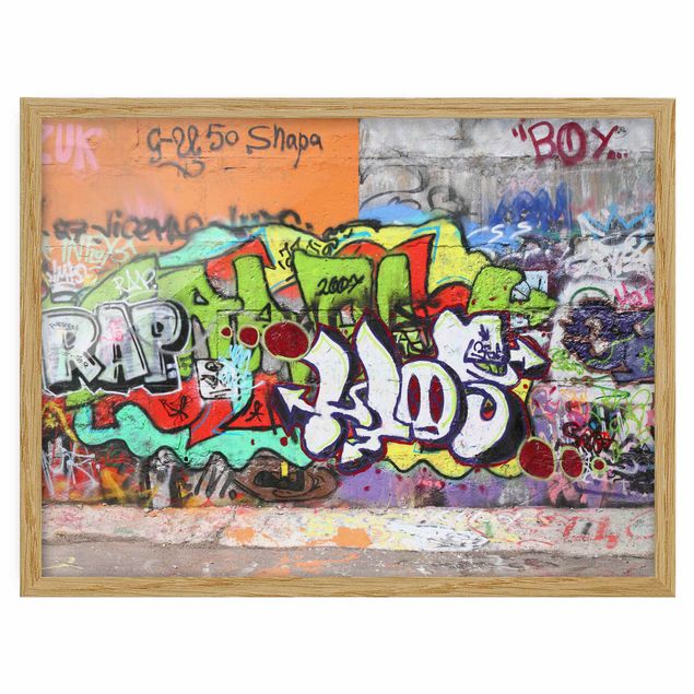 Bilder mit Rahmen Graffiti Wall