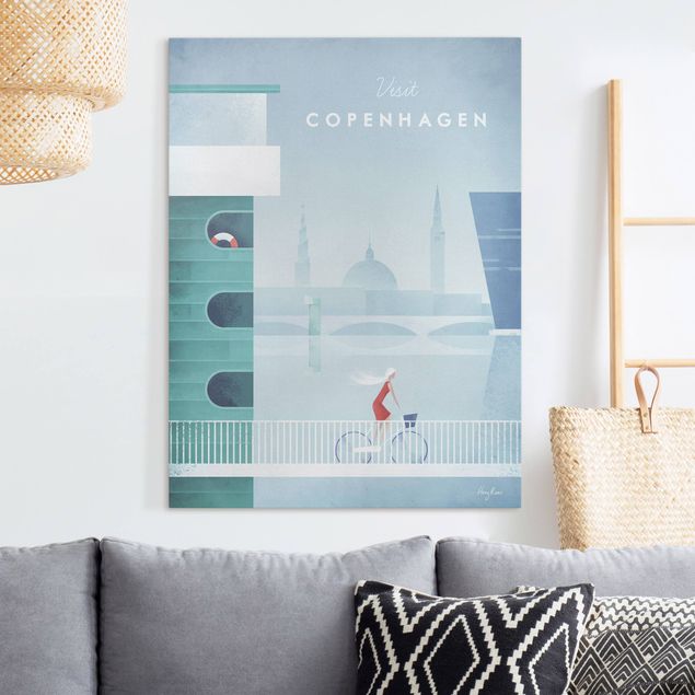 Skyline Leinwand Reiseposter - Kopenhagen
