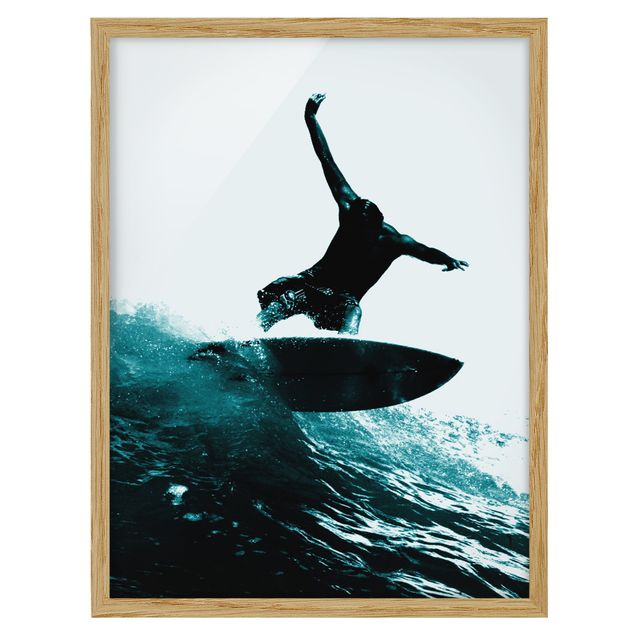 Bilder mit Rahmen Surfing Hero