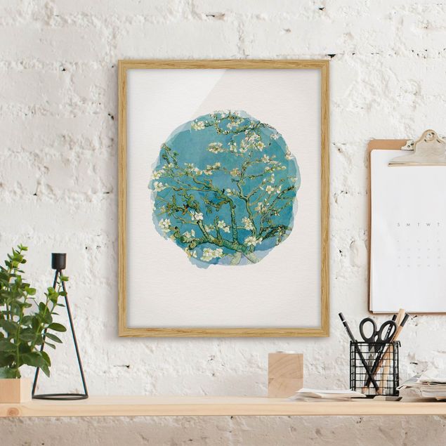 Kunstdrucke mit Rahmen Wasserfarben - Vincent van Gogh - Mandelblüte