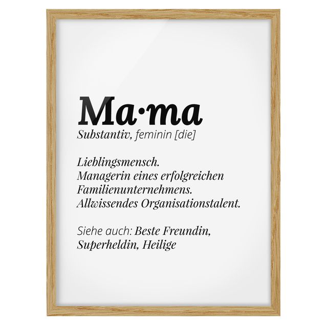 Bilder mit Rahmen Die Definition von Mama