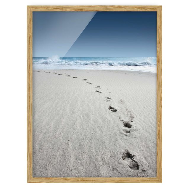 Bilder mit Rahmen Spuren im Sand
