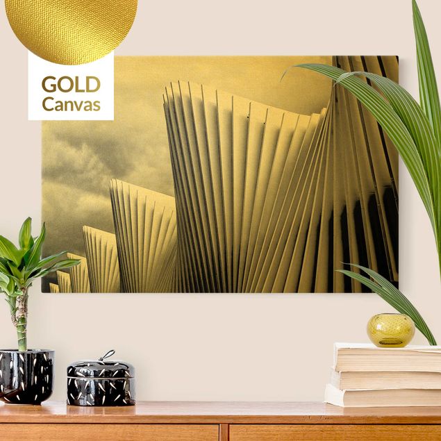 Leinwandbild Gold - Licht und Schatten Architektur - Querformat 3:2