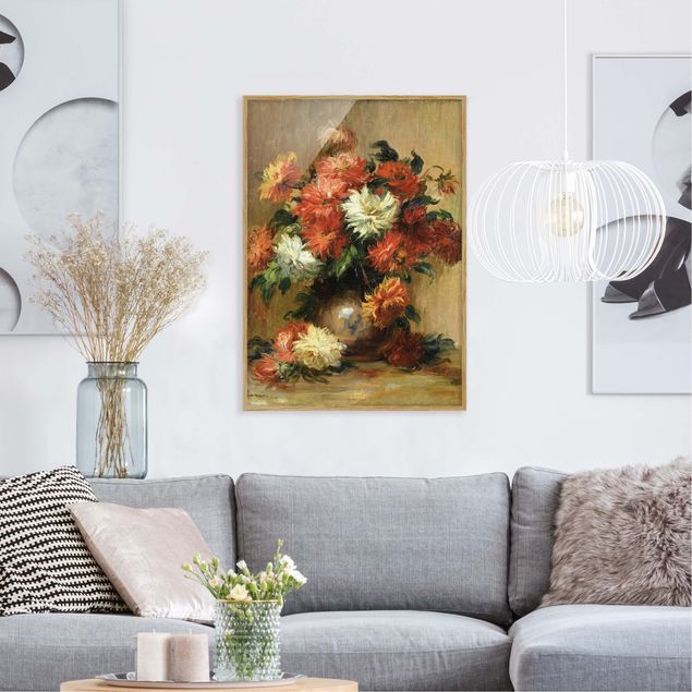 Moderne Bilder mit Rahmen Auguste Renoir - Stillleben mit Dahlien