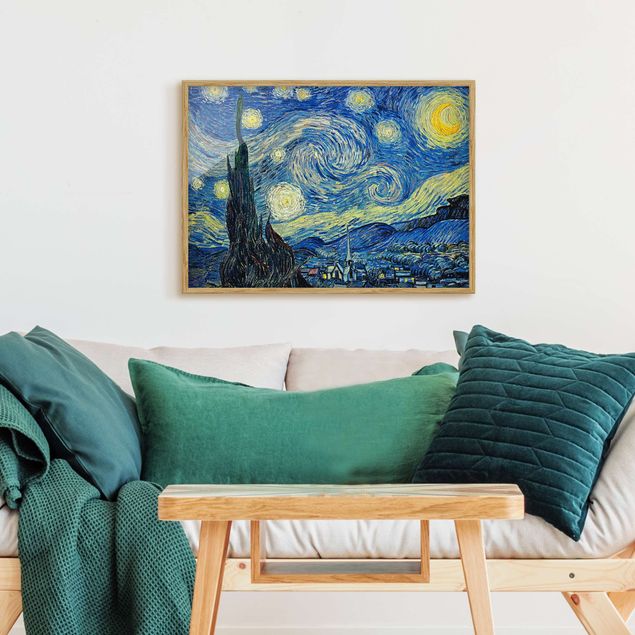 Moderne Bilder mit Rahmen Vincent van Gogh - Sternennacht