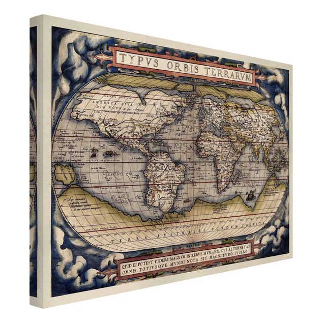 Leinwandbilder kaufen Historische Weltkarte Typus Orbis Terrarum