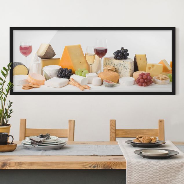 Bild mit Rahmen - Käse-Variationen - Panorama Querformat