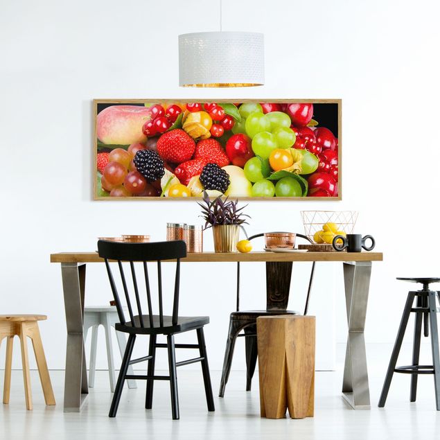 Wandbilder mit Rahmen Obst Mix
