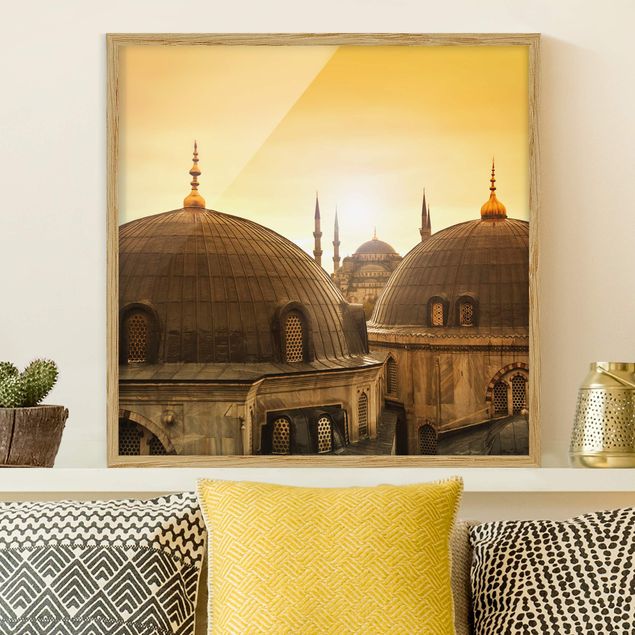Moderne Bilder mit Rahmen Über den Dächern von Istanbul