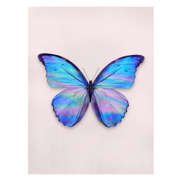 Leinwandbild - Jonas Loose - Holografischer Schmetterling - Hochformat 4:3