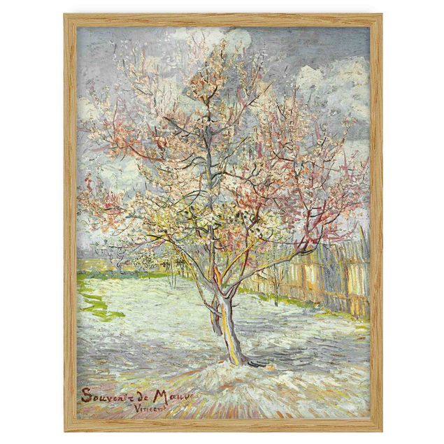 Natur Bilder mit Rahmen Vincent van Gogh - Blühende Pfirsichbäume