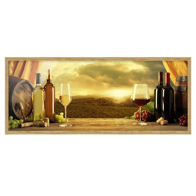 Wandbilder mit Rahmen Wein mit Ausblick